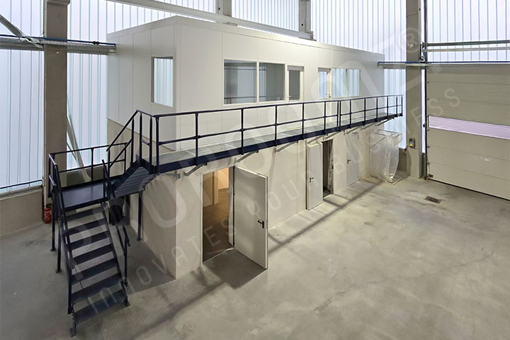 Styleline Trennwand mit Glas und Holz
