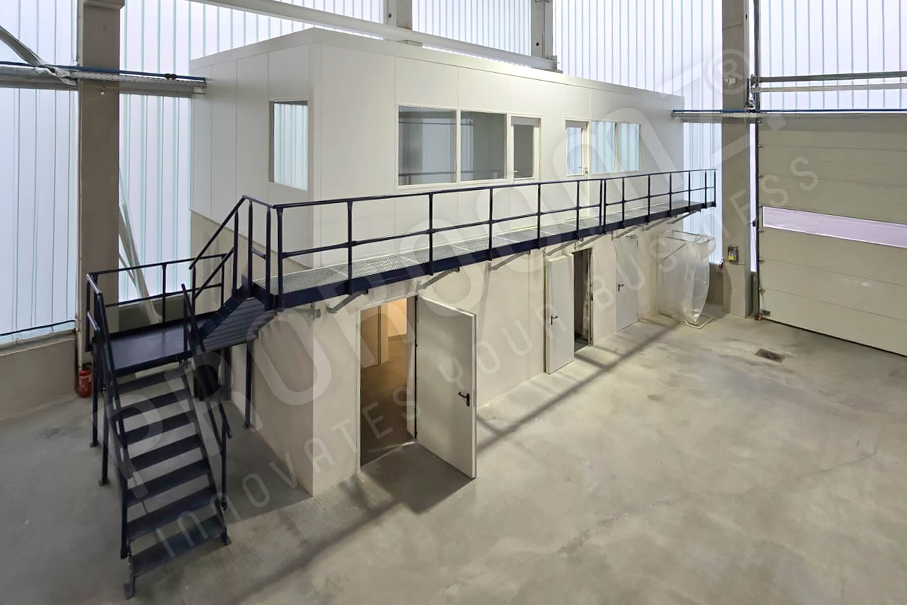 Styleline Trennwand mit Glas und Holz